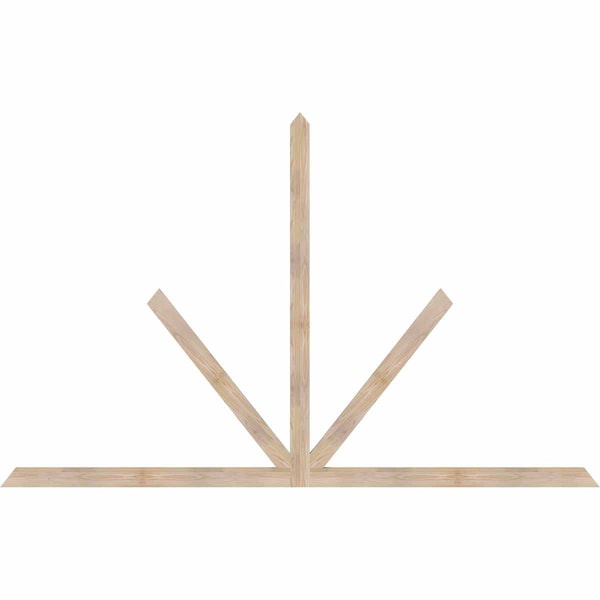 Ekena Millwork Saratoga Smooth Timber Gable Bracket, Douglas Fir, 108"W x 68"H x 1 1/2"D x 3 1/2"F, 15/12 Pitch GBW108X68X0204SAR00SDF - main